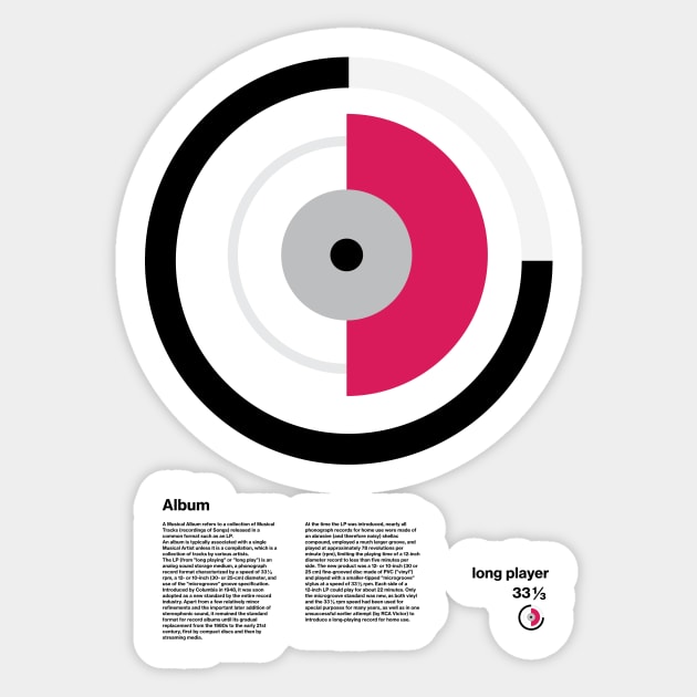 The Long Player Sticker by modernistdesign